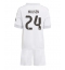 Fotbollsset Barn Real Madrid Dean Huijsen #24 Hemmatröja 2025-26 Mini-Kit Kortärmad (+ korta byxor)