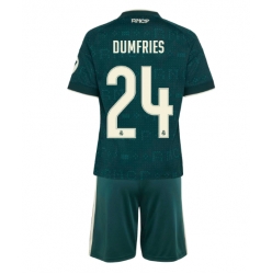 Fotbollsset Barn Real Madrid Denzel Dumfries #24 Bortatröja 2026-27 Mini-Kit Kortärmad (+ korta byxor)
