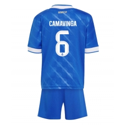 Fotbollsset Barn Real Madrid Eduardo Camavinga #6 Tredje Tröja 2025-26 Mini-Kit Kortärmad (+ korta byxor)