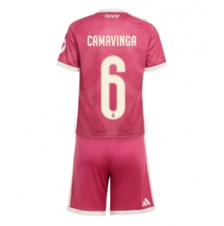 Fotbollsset Barn Real Madrid Eduardo Camavinga #6 Tredje Tröja 2026-27 Mini-Kit Kortärmad (+ korta byxor)
