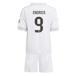 Fotbollsset Barn Real Madrid Endrick #9 Hemmatröja 2025-26 Mini-Kit Kortärmad (+ korta byxor)