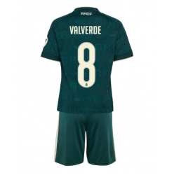 Fotbollsset Barn Real Madrid Federico Valverde #8 Bortatröja 2026-27 Mini-Kit Kortärmad (+ korta byxor)