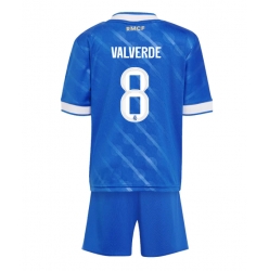 Fotbollsset Barn Real Madrid Federico Valverde #8 Tredje Tröja 2025-26 Mini-Kit Kortärmad (+ korta byxor)