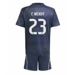 Fotbollsset Barn Real Madrid Ferland Mendy #23 Bortatröja 2025-26 Mini-Kit Kortärmad (+ korta byxor)