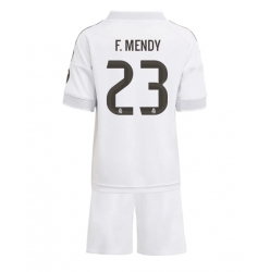 Fotbollsset Barn Real Madrid Ferland Mendy #23 Hemmatröja 2025-26 Mini-Kit Kortärmad (+ korta byxor)