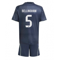 Fotbollsset Barn Real Madrid Jude Bellingham #5 Bortatröja 2025-26 Mini-Kit Kortärmad (+ korta byxor)