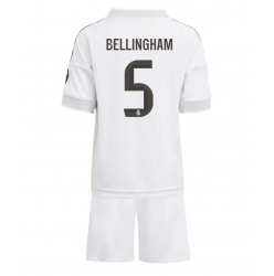 Fotbollsset Barn Real Madrid Jude Bellingham #5 Hemmatröja 2025-26 Mini-Kit Kortärmad (+ korta byxor)