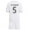 Fotbollsset Barn Real Madrid Jude Bellingham #5 Hemmatröja 2025-26 Mini-Kit Kortärmad (+ korta byxor)