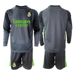 Fotbollsset Barn Real Madrid Målvakt Tredje Tröja 2025-26 Mini-Kit Långärmad (+ korta byxor)