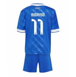 Fotbollsset Barn Real Madrid Rodrygo Goes #11 Tredje Tröja 2025-26 Mini-Kit Kortärmad (+ korta byxor)
