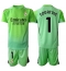 Fotbollsset Barn Real Madrid Thibaut Courtois #1 Målvakt Bortatröja 2025-26 Mini-Kit Kortärmad (+ korta byxor)