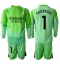 Fotbollsset Barn Real Madrid Thibaut Courtois #1 Målvakt Bortatröja 2025-26 Mini-Kit Långärmad (+ korta byxor)