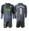 Fotbollsset Barn Real Madrid Thibaut Courtois #1 Målvakt Tredje Tröja 2025-26 Mini-Kit Långärmad (+ korta byxor)