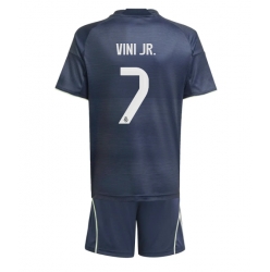 Fotbollsset Barn Real Madrid Vinicius Junior #7 Bortatröja 2025-26 Mini-Kit Kortärmad (+ korta byxor)