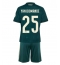 Fotbollsset Barn Real Madrid Yan Diomande #25 Bortatröja 2026-27 Mini-Kit Kortärmad (+ korta byxor)