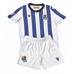 Fotbollsset Barn Real Sociedad Hemmatröja 2025-26 Mini-Kit Kortärmad (+ korta byxor)
