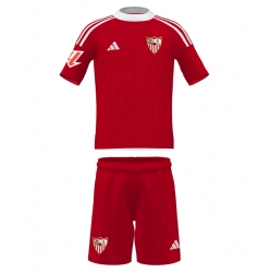 Fotbollsset Barn Sevilla Bortatröja 2025-26 Mini-Kit Kortärmad (+ korta byxor)