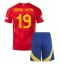 Fotbollsset Barn Spanien Lamine Yamal #19 Hemmatröja EM 2024 Mini-Kit Kortärmad (+ korta byxor)