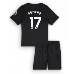 Fotbollsset Barn Tottenham Hotspur Cristian Romero #17 Bortatröja 2025-26 Mini-Kit Kortärmad (+ korta byxor)