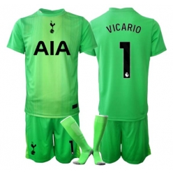 Fotbollsset Barn Tottenham Hotspur Guglielmo Vicario #1 Målvakt Hemmatröja 2025-26 Mini-Kit Kortärmad (+ korta byxor)
