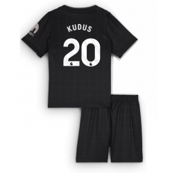 Fotbollsset Barn Tottenham Hotspur Mohammed Kudus #20 Bortatröja 2025-26 Mini-Kit Kortärmad (+ korta byxor)