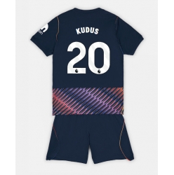 Fotbollsset Barn Tottenham Hotspur Mohammed Kudus #20 Bortatröja 2026-27 Mini-Kit Kortärmad (+ korta byxor)