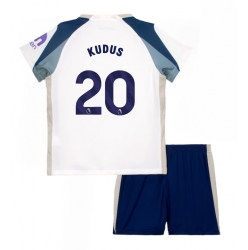 Fotbollsset Barn Tottenham Hotspur Mohammed Kudus #20 Hemmatröja 2025-26 Mini-Kit Kortärmad (+ korta byxor)