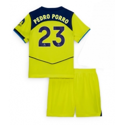 Fotbollsset Barn Tottenham Hotspur Pedro Porro #23 Tredje Tröja 2025-26 Mini-Kit Kortärmad (+ korta byxor)