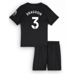 Fotbollsset Barn Tottenham Hotspur Radu Dragusin #3 Bortatröja 2025-26 Mini-Kit Kortärmad (+ korta byxor)