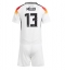 Fotbollsset Barn Tyskland Thomas Muller #13 Hemmatröja EM 2024 Mini-Kit Kortärmad (+ korta byxor)