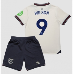 Fotbollsset Barn West Ham United Callum Wilson #9 Bortatröja 2025-26 Mini-Kit Kortärmad (+ korta byxor)