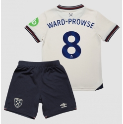 Fotbollsset Barn West Ham United James Ward-Prowse #8 Bortatröja 2025-26 Mini-Kit Kortärmad (+ korta byxor)