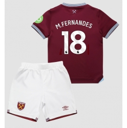 Fotbollsset Barn West Ham United Mateus Fernandes #18 Hemmatröja 2025-26 Mini-Kit Kortärmad (+ korta byxor)