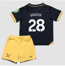 Fotbollsset Barn West Ham United Tomas Soucek #28 Tredje Tröja 2025-26 Mini-Kit Kortärmad (+ korta byxor)