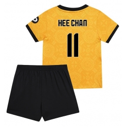 Fotbollsset Barn Wolves Hee-chan Hwang #11 Hemmatröja 2025-26 Mini-Kit Kortärmad (+ korta byxor)