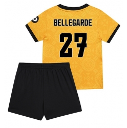 Fotbollsset Barn Wolves Jean-Ricner Bellegarde #27 Hemmatröja 2025-26 Mini-Kit Kortärmad (+ korta byxor)