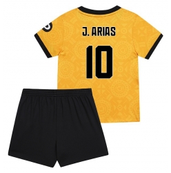 Fotbollsset Barn Wolves Jhon Arias #10 Hemmatröja 2025-26 Mini-Kit Kortärmad (+ korta byxor)