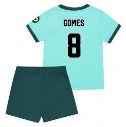 Fotbollsset Barn Wolves Joao Gomes #8 Bortatröja 2025-26 Mini-Kit Kortärmad (+ korta byxor)