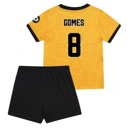 Fotbollsset Barn Wolves Joao Gomes #8 Hemmatröja 2025-26 Mini-Kit Kortärmad (+ korta byxor)