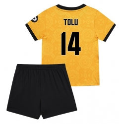 Fotbollsset Barn Wolves Tolu Arokodare #14 Hemmatröja 2025-26 Mini-Kit Kortärmad (+ korta byxor)