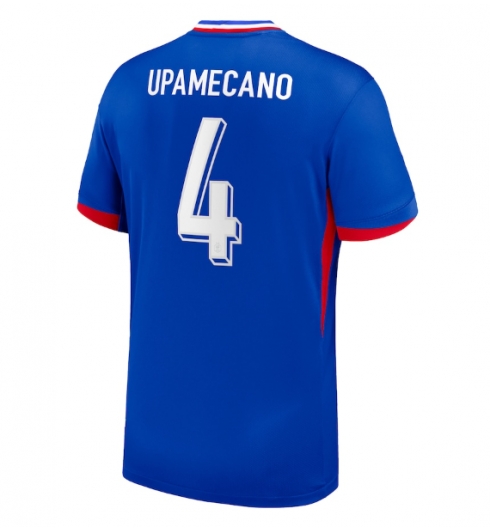 Frankrike Dayot Upamecano #4 Hemmatröja EM 2024 Kortärmad Frankrike Dayot Upamecano #4 Hemmatröja EM 2024 Kortärmad