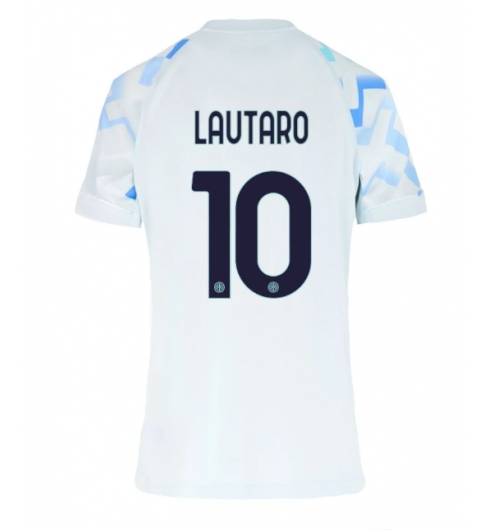 Inter Milan Lautaro Martinez #10 Bortatröja 2025-26 Dam Kortärmad Inter Milan Lautaro Martinez #10 Bortatröja 2025-26 Dam Kortärmad