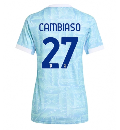Juventus Andrea Cambiaso #27 Bortatröja 2025-26 Dam Kortärmad Juventus Andrea Cambiaso #27 Bortatröja 2025-26 Dam Kortärmad