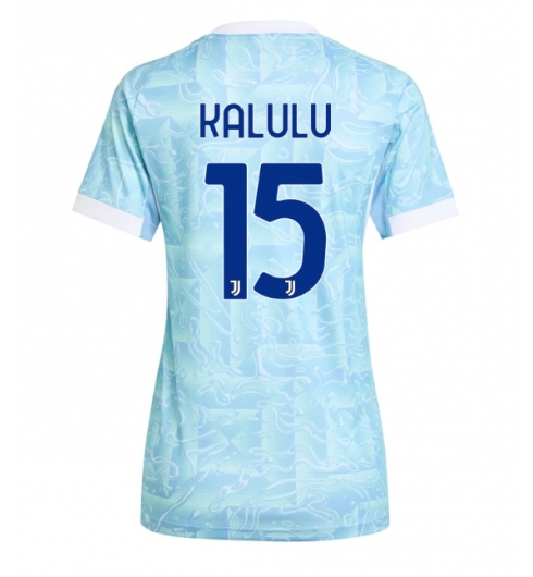 Juventus Pierre Kalulu #15 Bortatröja 2025-26 Dam Kortärmad Juventus Pierre Kalulu #15 Bortatröja 2025-26 Dam Kortärmad