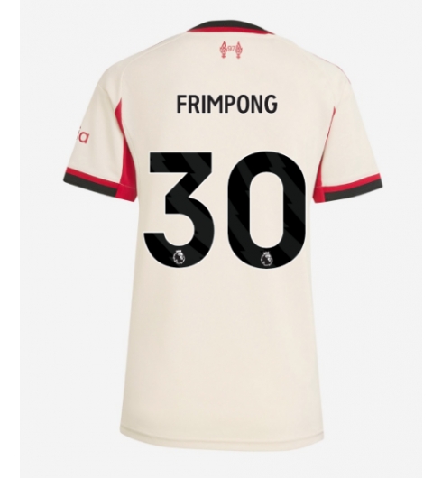 Liverpool Jeremie Frimpong #30 Bortatröja 2025-26 Dam Kortärmad Liverpool Jeremie Frimpong #30 Bortatröja 2025-26 Dam Kortärmad