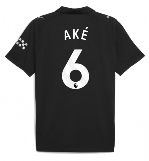 Manchester City Nathan Ake #6 Bortatröja 2025-26 Kortärmad Manchester City Nathan Ake #6 Bortatröja 2025-26 Kortärmad