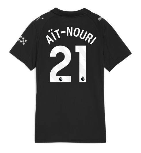 Manchester City Rayan Ait-Nouri #21 Bortatröja 2025-26 Dam Kortärmad Manchester City Rayan Ait-Nouri #21 Bortatröja 2025-26 Dam Kortärmad