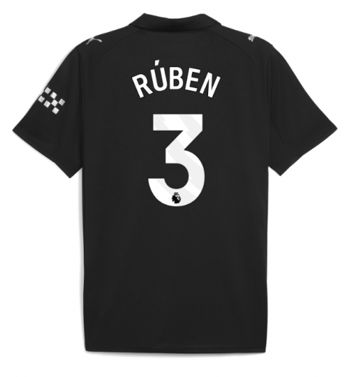 Manchester City Ruben Dias #3 Bortatröja 2025-26 Kortärmad Manchester City Ruben Dias #3 Bortatröja 2025-26 Kortärmad
