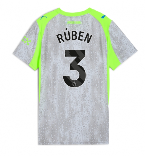 Manchester City Ruben Dias #3 Tredje Tröja 2025-26 Dam Kortärmad Manchester City Ruben Dias #3 Tredje Tröja 2025-26 Dam Kortärmad