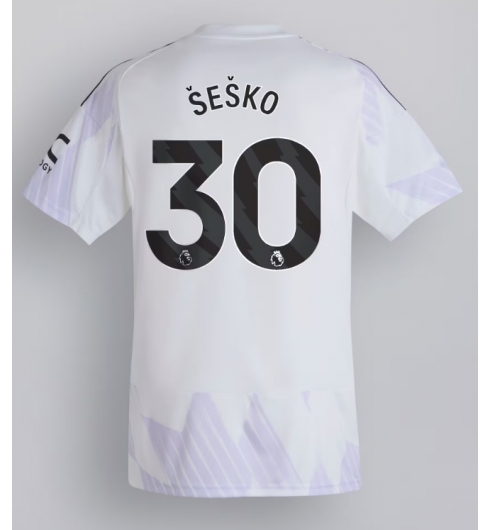 Manchester United Benjamin Sesko #30 Bortatröja 2025-26 Kortärmad Manchester United Benjamin Sesko #30 Bortatröja 2025-26 Kortärmad